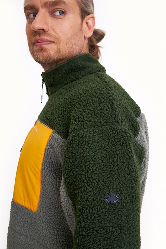 Oversized full-zip sherpa fleece jacket 5 | GREEN | Audimas