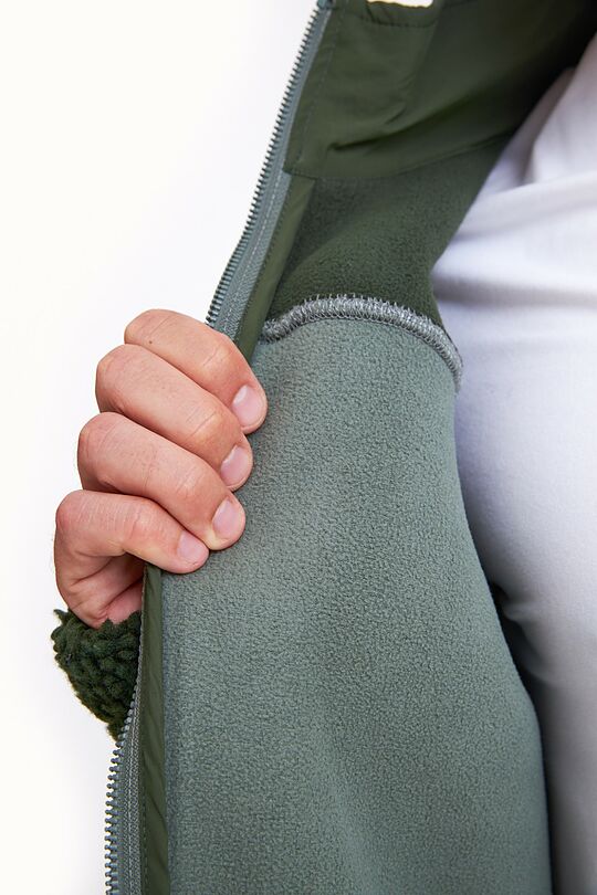 Oversized full-zip sherpa fleece jacket 7 | GREEN | Audimas