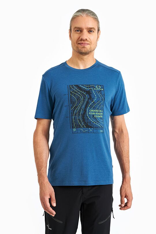 Outdoor merino T-shirt with print 1 | BLUE | Audimas