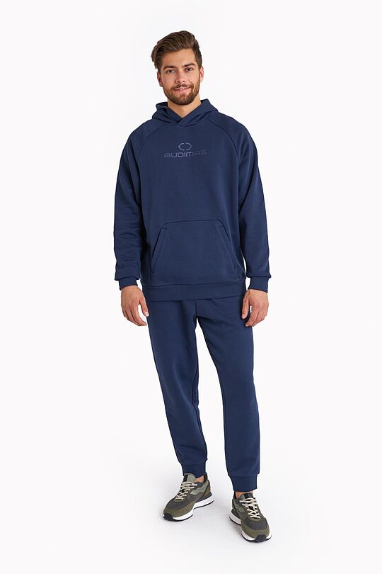 Organic cotton fleece hoodie 5 | BLUE | Audimas