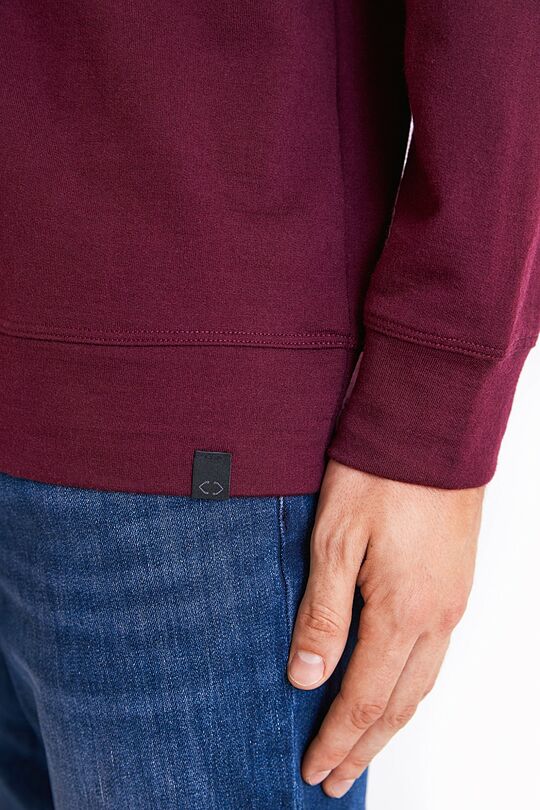 Merino wool crewneck sweatshirt 3 | BURGUND | Audimas