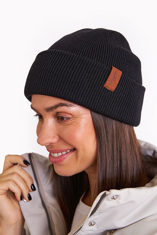 Merino fisherman beanie 1 | BLACK | Audimas