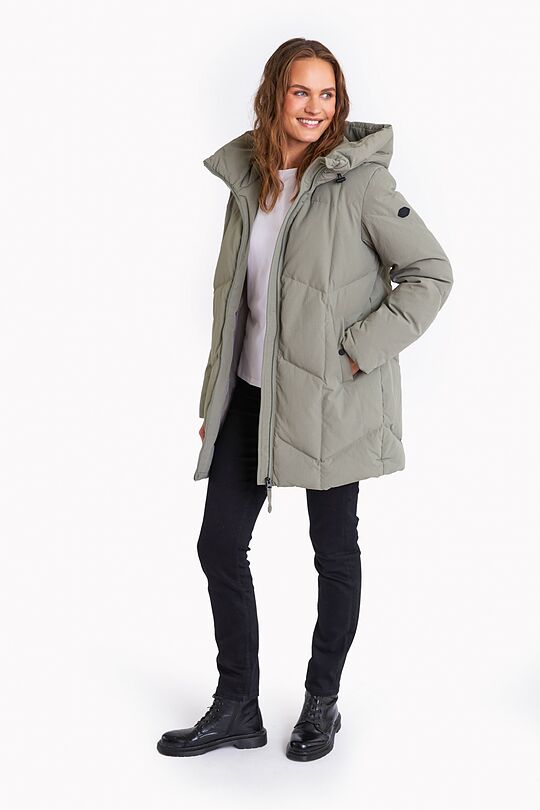 Down coat with cocooning hood 6 | GREEN | Audimas