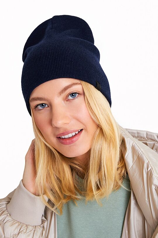 Knitted merino wool hat 1 | BLUE | Audimas