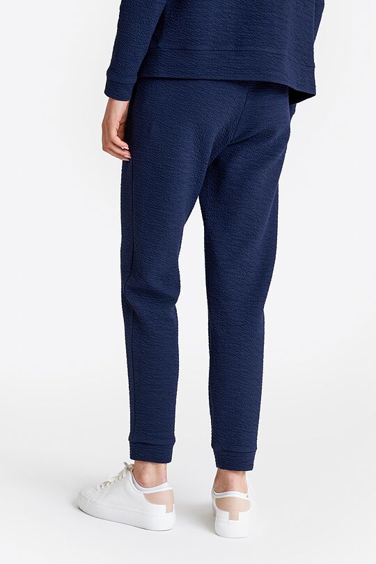 Tapered fit organic cotton sweatpants 3 | BLUE | Audimas