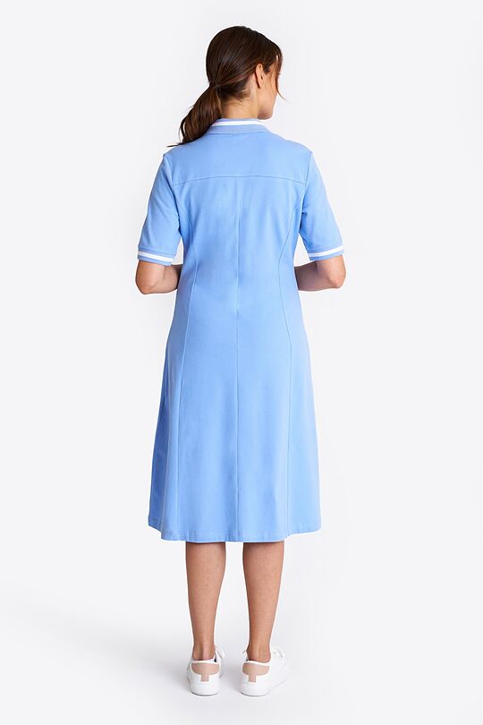 V shape neck midi polo dress 3 | BLUE | Audimas