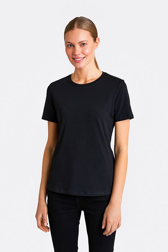 Short sleeve cotton T-shirt 1 | BLACK | Audimas