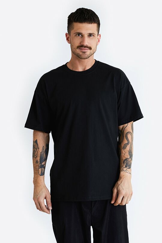 Unisex short sleeved cotton T-shirt 1 | BLACK | Audimas