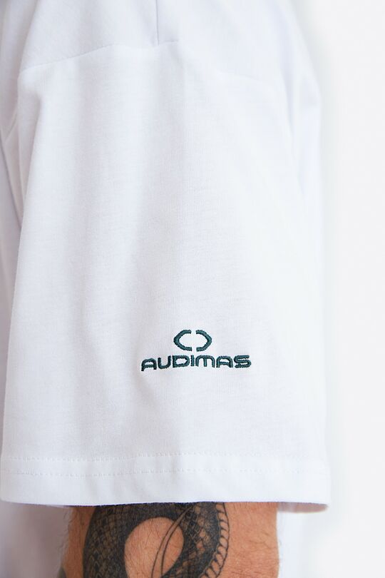 Unisex short sleeved cotton T-shirt 5 | WHITE | Audimas