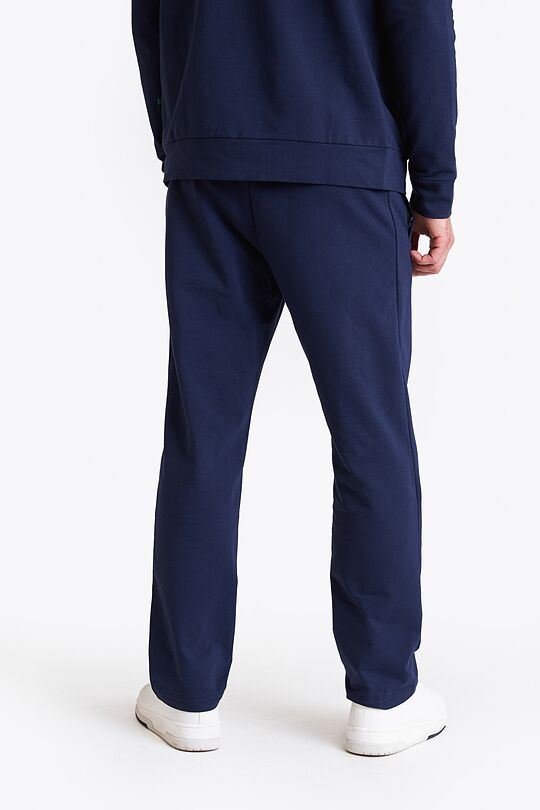 Straight cut cotton French terry sweatpants 3 | BLUE | Audimas