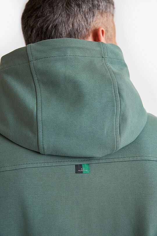 Organic cotton French terry full-zip hoodie 3 | GREEN | Audimas