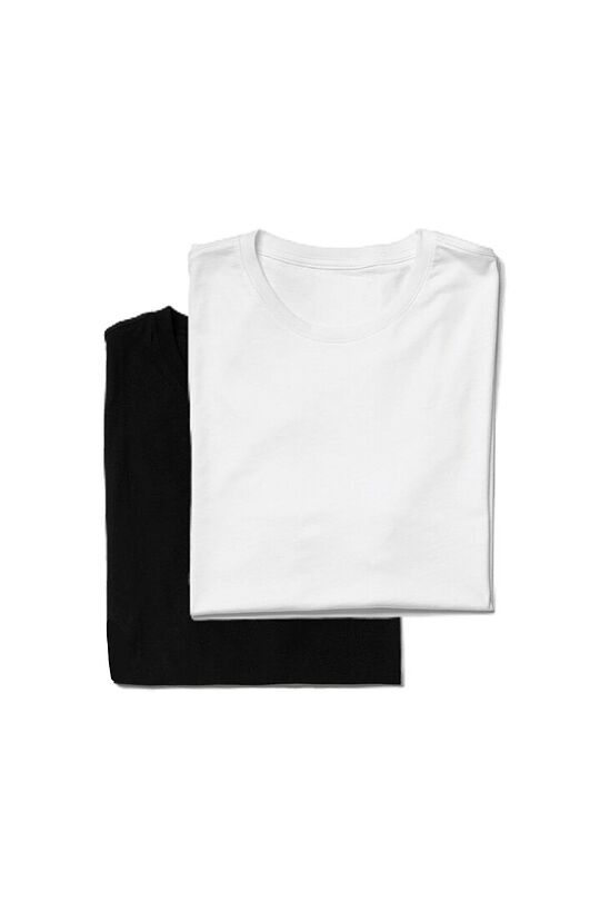 Short sleeves cotton T-shirt set 1 | BLACK/WHITE | Audimas