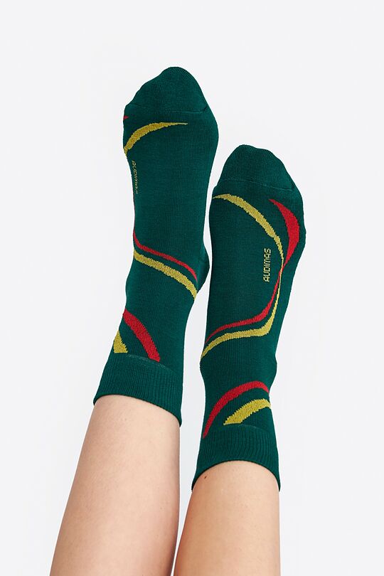 National collection long cotton socks set 2 | GREEN | Audimas