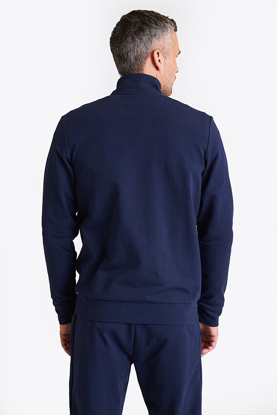 Organic cotton French terry full-zip sweatshirt 2 | BLUE | Audimas