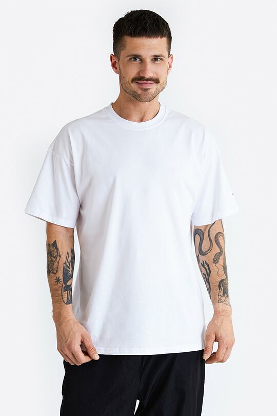 Big green rue short sleeves cotton T-shirt 1 | WHITE | Audimas