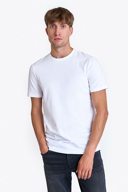 Short sleeve cotton T-shirt 1 | WHITE | Audimas