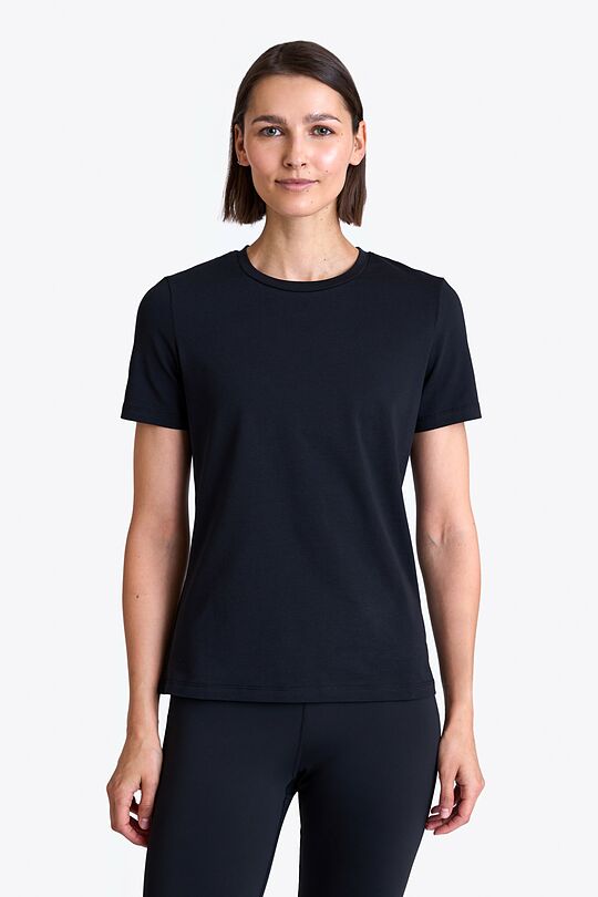 Cotton short sleeve T-shirt 1 | BLACK | Audimas