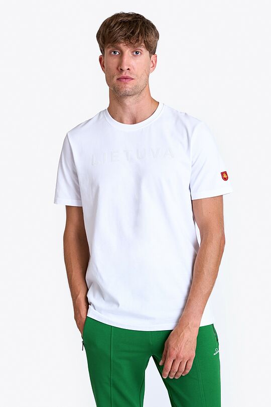 National collection embroidered cotton T-shirt 1 | WHITE | Audimas