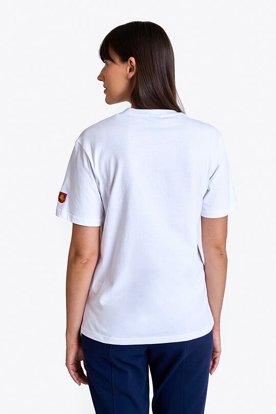 National collection embroidered cotton T-shirt 2 | WHITE | Audimas