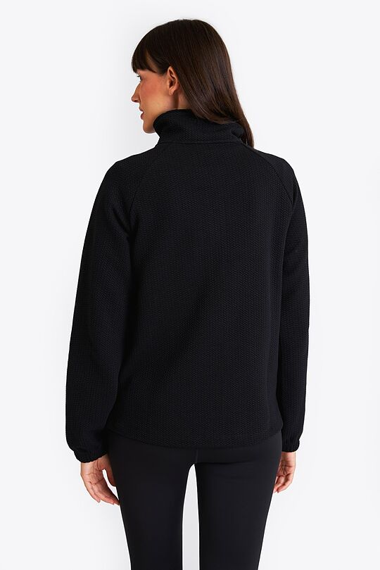 Textured fabric full-zip sweatshirt 6 | BLACK | Audimas