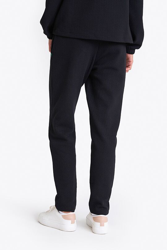 Textured fabric tapered sweatpants 3 | BLACK | Audimas