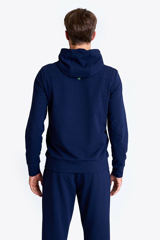 Cotton French terry full-zip hoodie 2 | BLUE | Audimas