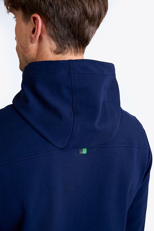 Cotton French terry full-zip hoodie 3 | BLUE | Audimas