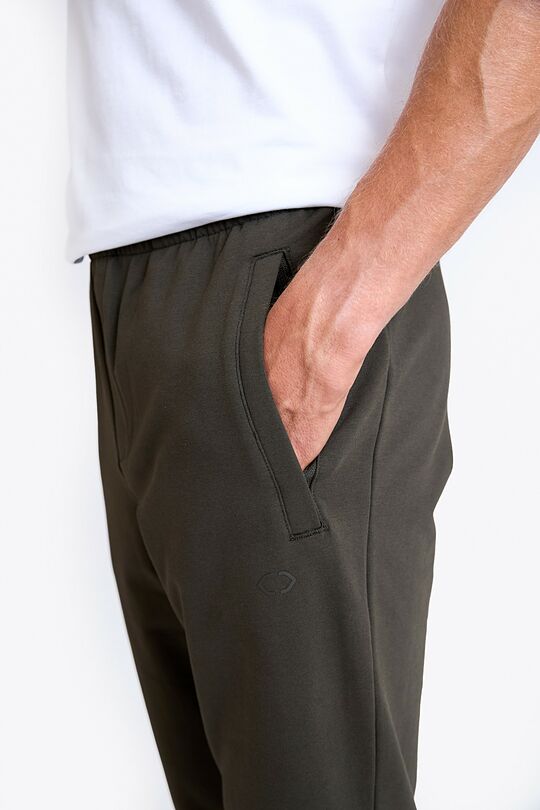 Straight cut cotton French terry sweatpant 5 | CHAKI | Audimas