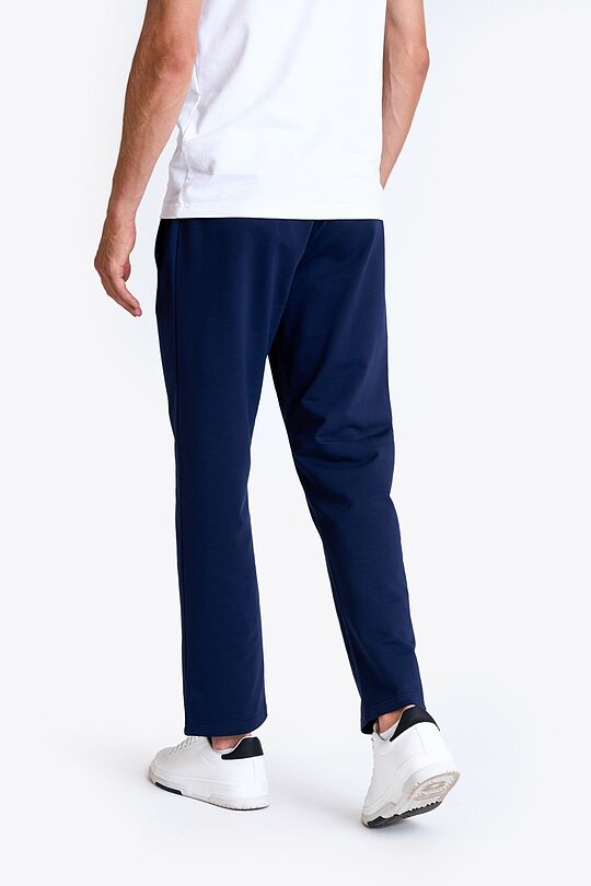 Straight cut cotton French terry sweatpant 3 | BLUE | Audimas