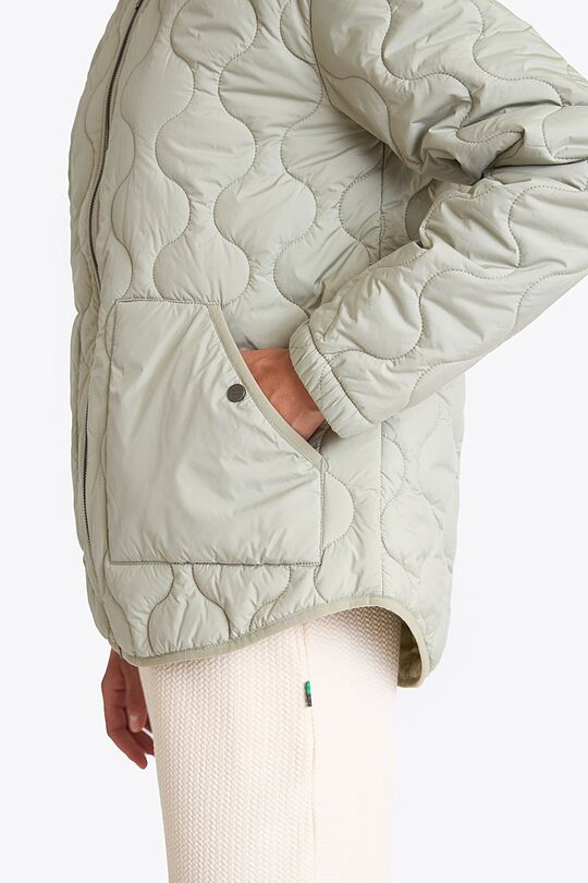 Short quilted transitional jacket 4 | GREEN | Audimas