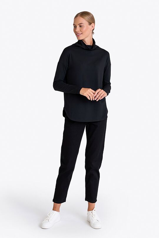 Cotton modal high neck top 5 | BLACK | Audimas