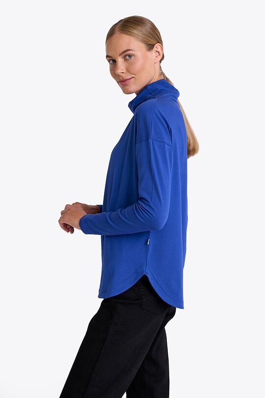 Cotton modal high neck top 3 | BLUE | Audimas