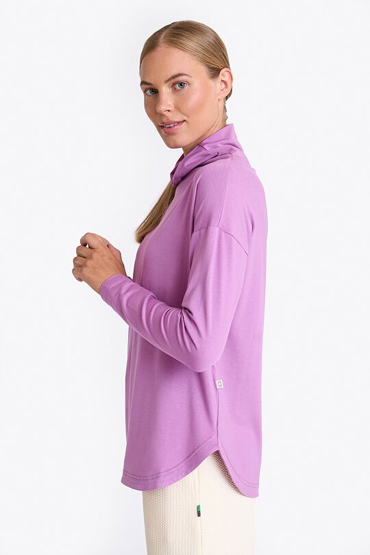 Cotton modal high neck top 3 | PINK | Audimas