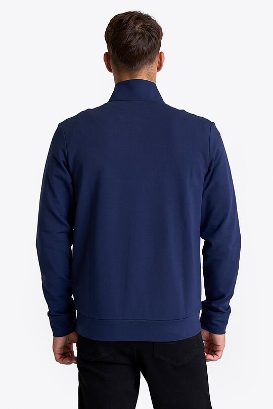 Cotton French terry full-zip sweatshirt 2 | BLUE | Audimas