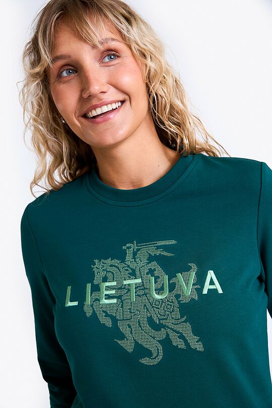 National collection embroidered sweatshirt 3 | GREEN | Audimas