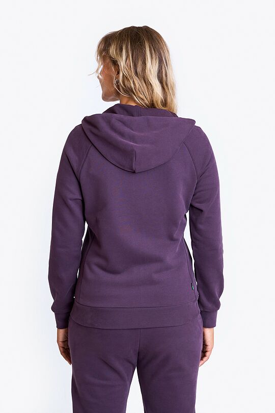 Soft full-zip cotton hoodie 2 | PURPLE | Audimas