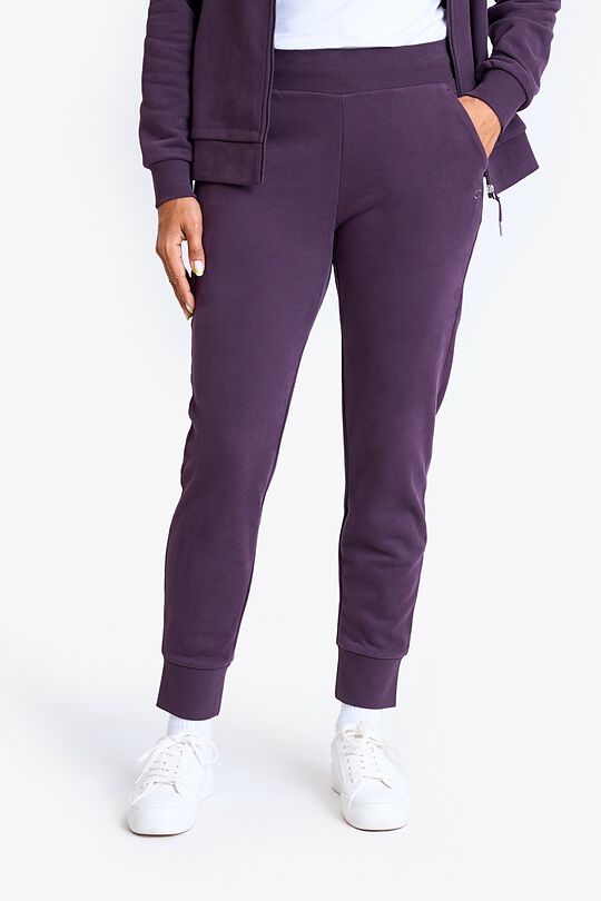 Soft tapered fit cotton sweatpants 2 | PURPLE | Audimas