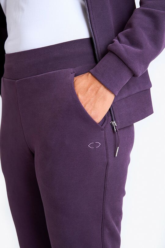 Soft tapered fit cotton sweatpants 4 | PURPLE | Audimas