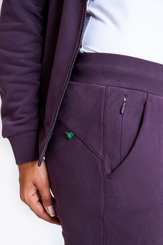 Soft tapered fit cotton sweatpants 5 | PURPLE | Audimas