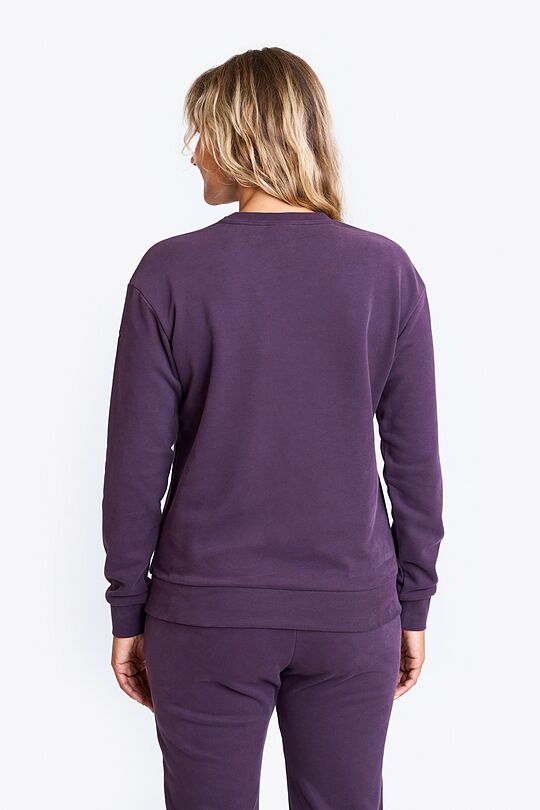 Soft cotton V neck sweatshirt 3 | PURPLE | Audimas