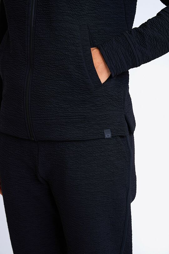 Cotton full-zip sweatshirt 3 | BLACK | Audimas