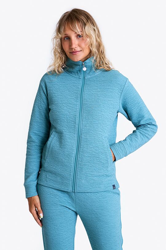 Cotton full-zip sweatshirt 1 | BLUE | Audimas