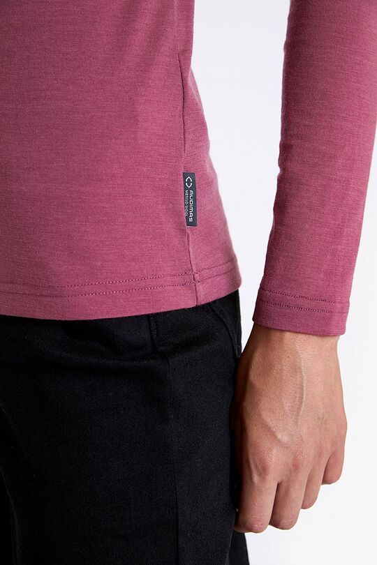 Light merino wool roll neck top 3 | PINK | Audimas