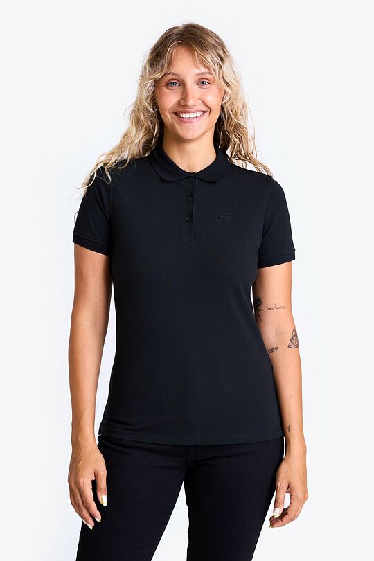 Cotton polo t-shirt 1 | BLACK | Audimas