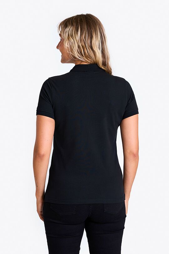 Cotton polo t-shirt 2 | BLACK | Audimas