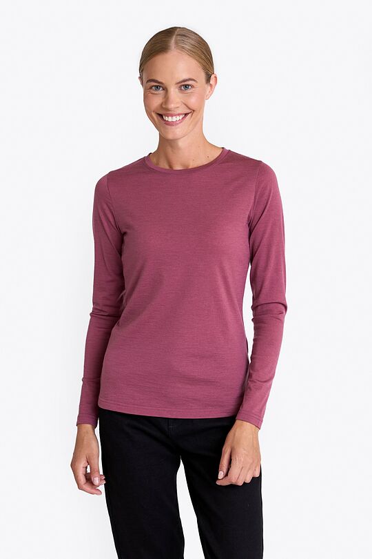 Light merino wool long sleeves top 1 | PINK | Audimas