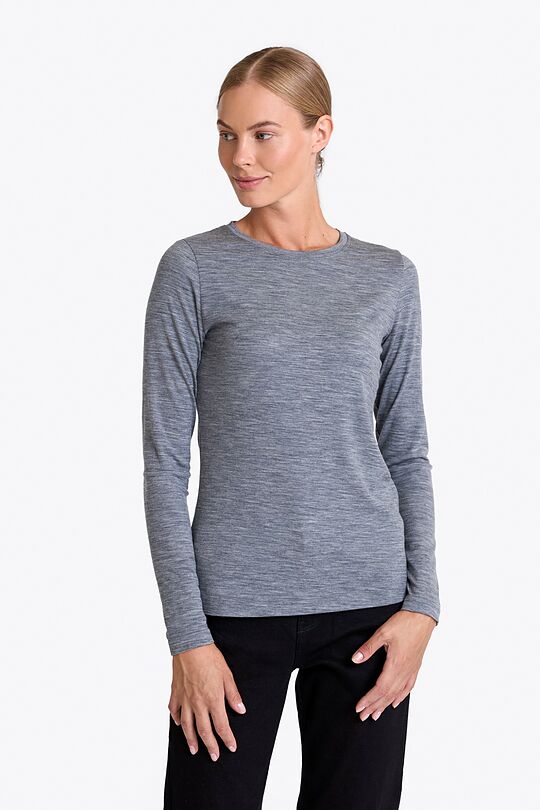 Light merino wool long sleeves top 1 | GREY | Audimas