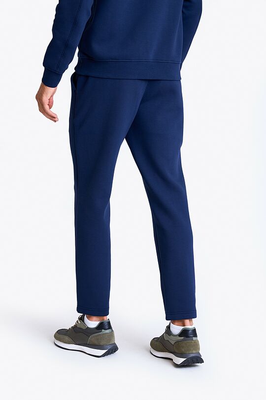 Cotton pique straight fit sweatpants 3 | BLUE | Audimas