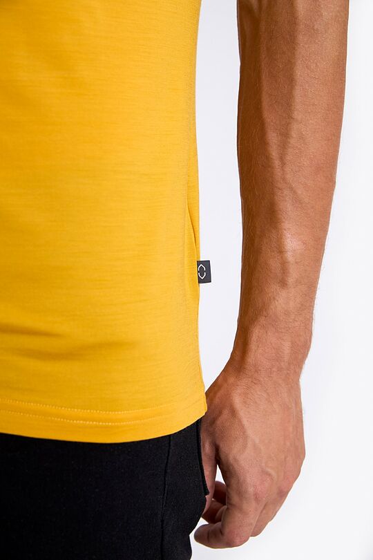 Merino wool T-shirt with print 4 | YELLOW | Audimas