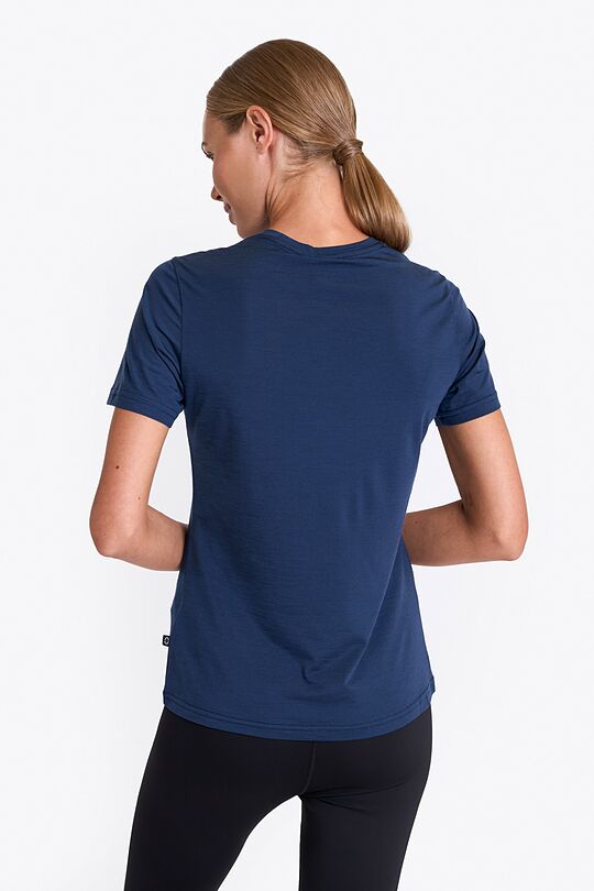 Merino wool T-shirt with print 3 | BLUE | Audimas